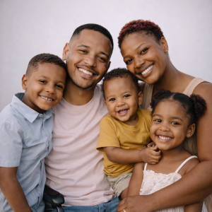 Family Studio Photography (3–6 People) (25 Edited Photos)